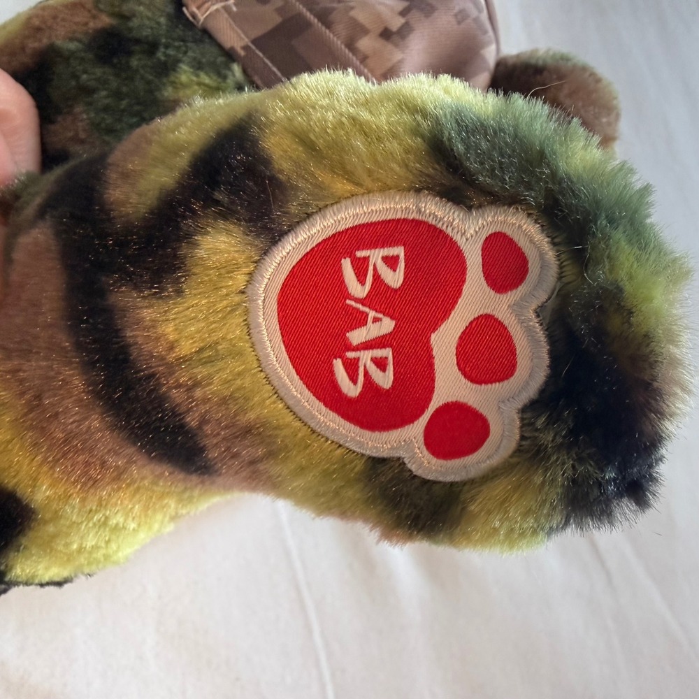 Build-A-Bear Camo Teddy Bear with Digital Camouflage Hat Military Plush 16 inch - Picture 3 of 9